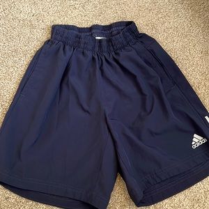 Mens size small 7” Adidas running shorts, black